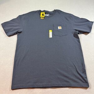 Carhartt K87 Men’s Pocket T-Shirt Heavyweight Bluestone Blue Size M Loose Fit‎